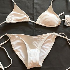 Forever 21 White Scrunch Butt Bikini